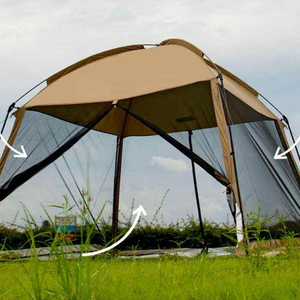 Grande tente de camping en maille d'extérieur, auvent, gazebo, écran solaire, maison pour 4 à 8 personnes, produit de sport et de divertissement - Product Image 5