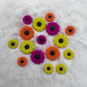 2025 nuevo diseño respetuoso con el medio ambiente 10 colores cuentas de dibujos animados de silicona fácil de atar cuentas de dentición de bebé de silicona para clip de chupete - Product Image 6