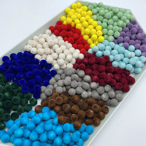 Perles rondes en peluche épaisses, 8/10 mm pour bracelets - Product Image 1