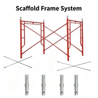 Andamios de Estructura Metálica de Alta Calidad, Material de Construcción de Acero Pregalvanizado, Andamios de Estructura Metálica para Trabajos en Altura