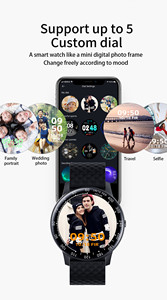 H30 H3 montre intelligente hommes bricolage image montre pleine touche ronde fréquence cardiaque pression artérielle horloge intelligente femmes Smartwatch - Product Image 3