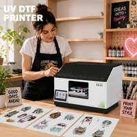 Imprimante jet d'encre UV DTF A5 2026 avec laminateur automatique pour étiquettes et autocollants, imprimante à plat XP600/DX7 pour coques de téléphone, métal, verre