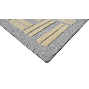 Alfombra de Baño de Lana de Lujo, Rectangular, Gris Beige, Hecha a Mano, Suave, para Decoración del Hogar - Product Image 2