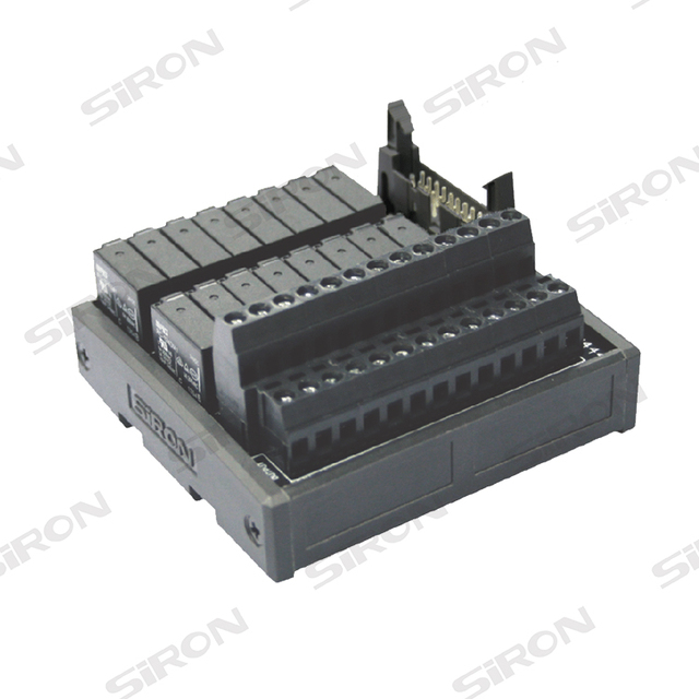 SiRON PLC Relay Y444 NPN/PNP Bipolar Input Wide Base Type 16 Channel Signal Relay Module 24V DC Input 250V AC/30V DC Output DIN