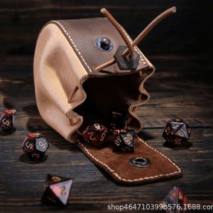 Pochette à boutons Hr Pu personnalisée, plateau en cuir noir, petit sac à dés pour jeu de D&D - Product Image 6