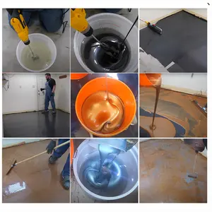 Leveling Flooring Liquid Epoxy Resin For Metallic Floor Resin Epoxy Coating And Painting Black Art Floor Coat