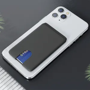 Anti düşen kolay itme yükseltme tasarımcı silikon telefon kartı tutucu sopa on case arka cep kredi telefon kartı tutucu kartlıklı cüzdan