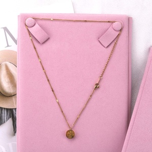 Custom Gold Stamping Microfiber Jewelry Display Luxury Suede Microfiber Necklace Earring Jewelry Pouch With Insert <b>Card</b> Pad - Product Image 5