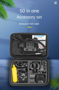 Yiscaxia Kit de accesorios para <span class=keywords><strong>GoPro</strong></span> Hero <span class=keywords><strong>Max</strong></span> 10 9 8 7 50 1 <span class=keywords><strong>Cámara</strong></span> de deportes de acción Incluye correa de montaje en la muñeca Soporte de trípode - Product Image 2