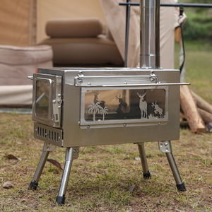 <span class=keywords><strong>Estufa</strong></span> de <span class=keywords><strong>leña</strong></span> gruesa portátil directa de fábrica para acampar al aire libre y senderismo tienda de campaña <span class=keywords><strong>estufa</strong></span> de calefacción de casete estilo plegable - Product Image 5