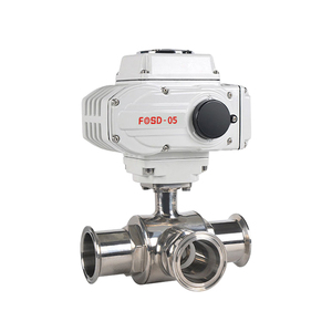 OEM Customizable 1 Year Warranty Stainless <b>Steel</b> Sanitary Three 3 Way Motorized <b>Ball</b> - Product Image 1