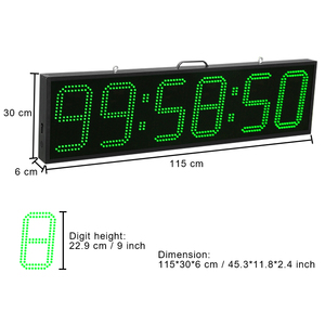 CHEETIE CP28B Single Sided Digital <strong>LED</strong> Clock 9 Inch Giant Sports Countdown Clock Marathon Clock Race <strong>Timer</strong> for Outdoor - Product Image 2