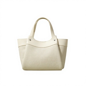 Nouveau Sac Fourre-tout Commuter Grande Capacité Printemps 2026, Double Sangle, Fermeture Éclair, Couleur Unie Simple, Style Rétro - Product Image 1