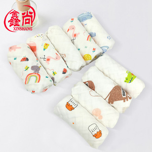 Xinshang – débarbouillette en pur coton pour bébé, 30x30 cm, serviette carrée en gaze à six couches, imprimé dessin animé, hypoallergénique, pour le nettoyage du visage des nourrissons - Product Image 3