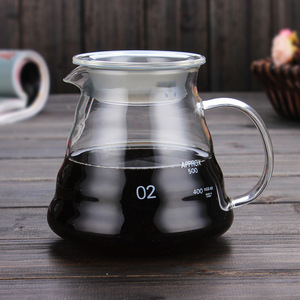 Jarra de vidrio grueso para café con graduaciones, 700 ml, para preparar café por infusión - Product Image 3