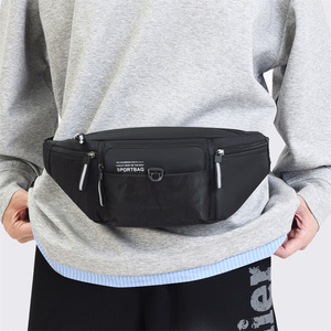 Men's Fanny Pack Large Capacity Adjustable Strap Outdoor Sport Bag Unisex Waist Bag Solid Color Multi Functional Travel Bag - Product Image 2