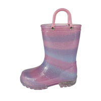 Bottes de pluie antidérapantes souples et lumineuses en PVC pour l'extérieur, légères et imperméables, avec doublure en polyester, unisexe