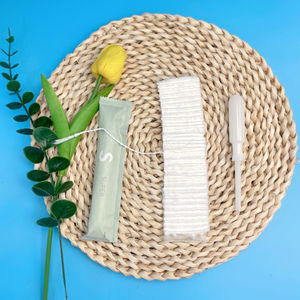 Venta al por mayor de alta calidad de limpieza vaginal Auto Encreur con aplicador de tampón orgánico producto femenino - Product Image 2