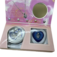 Coffret cadeau vintage rose en acier inoxydable pour bijoux à bricoler soi-même Chaîne de perles d'eau douce Collier de Noël Pendentif Cage de perles d'amour