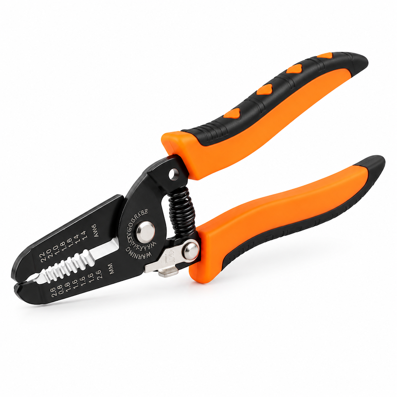 Steel Wire Stripper Cable Cutter Plastic Handle Hand Tool for DIY ...
