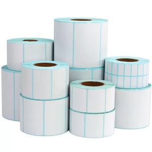 Papel Autoadhesivo Termosensible Impermeable de 40x40 mm, Impresión de Códigos de Barras, Personalizable para Etiquetas de Embalaje de Supermercado - Product Image 2