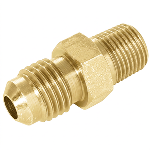 ข้อต่อทองเหลือง Dingfei สำหรับแก๊ส แบบ SAE 45 องศา หัวต่อแบบ Half-Union ขนาด 3/8" Flare X 3/8" Flare พร้อมหัวต่อแบบ Hex Nipple สำหรับระบบ HVAC - Product Image 6