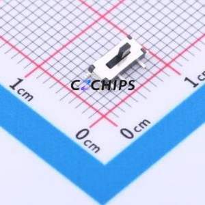 MS-12C02-G015 Slide Switch SMD Switch Single Pole Double Throw Rectangle Pin Header Gull Wing Type 6.6mm - Product Image 1