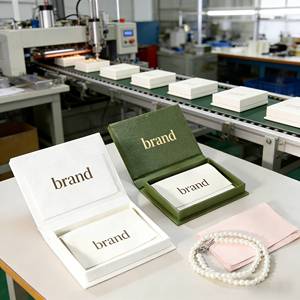 Luxury Magnetic Book Style Jewelry <strong>Box</strong> Set | Custom Logo Eco-Friendly Cardboard <strong>Gift</strong> <strong>Box</strong> with Velvet Pouch <strong>for</strong> Jewelry Branding - Product Image 4
