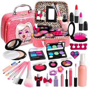 Kit <span class=keywords><strong>trucco</strong></span> per bambine <span class=keywords><strong>trucco</strong></span> per bambini, bambini Toddler Princess Play Make Up Set giocattoli di compleanno regalo vero <span class=keywords><strong>trucco</strong></span> lavabile - Product Image 1