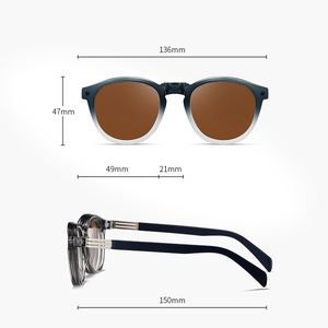 S33103 Unisex de alta calidad plegable para gafas de sol <span class=keywords><strong>Polaroid</strong></span> con monturas verde marrón azul lentes polarizadas con clip magnético - Product Image 5
