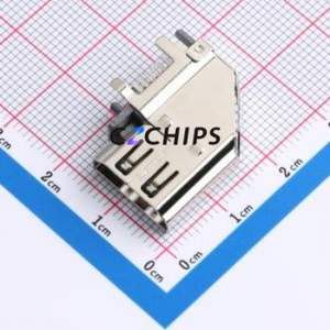 GT-HD007A-CNNG0 HDMI Connector Through hole Component (THT) Connector HDMI-A Female 19P Side Insert - Product Image 2