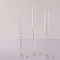 Zhuoyun prix de gros Transparent fait à la main à la mode pièce maîtresse de mariage décoration de Table acrylique bougeoir