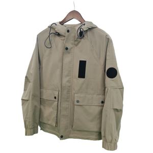 Veste tactique à capuche Techwear pour homme 2025 - Beige, surdimensionnée, utilitaire, cargo, streetwear, imperméable, vêtements d'extérieur - Product Image 2