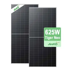 Jinko 630 Watt Painel Solar Panels Photovoltaic N type Topcon Mono Placas Solares 630 Wp W 630 Solar Modules