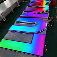 Lettres lumineuses RGB étanches IP65-67 imprimées en 3D, enseigne publicitaire LED personnalisée pour la maison et les hôtels avec transformateur