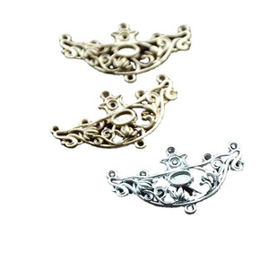 Handmade Copper Floral Forehead Ornament 20x35mm Gold Silver Plated <b>Wedding</b> DIY Antique Style <b>Accessory</b> - Product Image 5