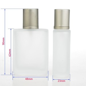 Frosted Glass Spray Bottles 30 50Ml Rectangle <b>Perfume</b> Refill Cosmetic Bottles With Sprayer For Fragrance Storage - Product Image 5