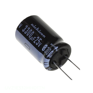 Condensateur à traversée de circuit (THC) en aluminium 3300uF 20% 25V RADIAL UVZ1E332MHD1TN – Distributeur agréé - Product Image 1