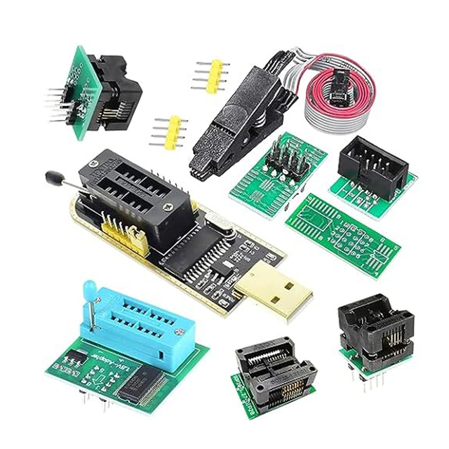 SOIC8 SOP8 Flash Chip IC Test Clamp Socket Adapter BIOS USB Programmer Module CH341A 24 25 Series Programmer Emulators Debuggers