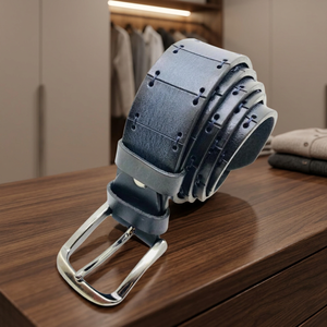 Cinturones Vintage de Cuero Vacuno con Hebilla de Acero, Ecológicos, Impermeables, Resistentes, Cinturones Personalizados de Moda para Hombre, Regalos en Oferta - Product Image 1