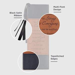 Accesorio de Lectura con Base Religiosa, Marcador con Borla Negra y Marrón para Hombres y Mujeres, Inspiración Bíblica para Seres Fuertes y Valientes - Product Image 3
