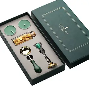Kit de sceau pour cachet de cire de noël, boîte cadeau de luxe personnalisée, Style rétro