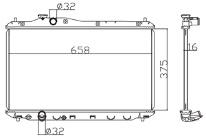Phụ tùng ô tô, bộ tản nhiệt cho Honda CIVIC 1.8L FB2'2012- MT 19010-R1A-A02 13221 - Product Image 4