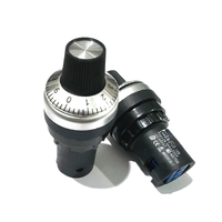 Potentiomètre rotatif à simple tour de haute précision 22 mm Fréquence réglable 1K 5K 10K 100K 200K 500K Rhéostats
