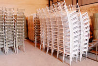 Chaise Chiavari en métal doré, empilable, pour hôtel, salle de banquet, mariage et événements – Vente en gros usine