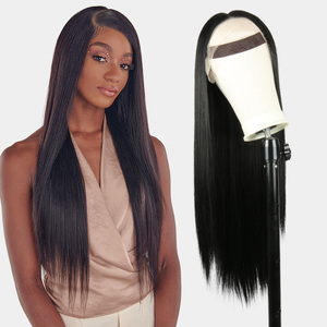 Perruque droite Julianna Futura en fibres naturelles 13x6 avec frontal, cheveux synthétiques de qualité supérieure, mélange africain, sans colle, perruques frontales en dentelle - Product Image 1