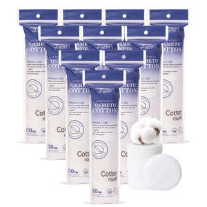 LMLTOP Vente en gros de tampons de <span class=keywords><strong>coton</strong></span> jetables ronds à double motif, doux pour la peau, pour le démaquillage et le retrait du vernis à ongles SY446-448 - Product Image 1