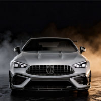 Kit carrosserie aérodynamique complet en fibre de carbone AE Style A-RT, comprenant spoiler avant, canards, diffuseur arrière et spoiler pour Mercedes Benz C236 AMG CLE53 2024+