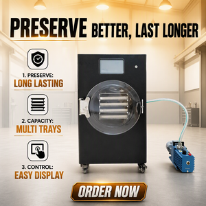 Secador por Congelación de Uso Doméstico de 10 kg <span class=keywords><strong>a</strong></span> 20 kg, Máquina de Secado por Congelación al Vacío Comercial para Dulces, Mariscos y Vegetales, con Certificación CE - Product Image 5
