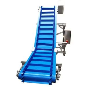 Nastro Trasportatore Inclinato Impermeabile per Alimenti con Listelli per Linee di Lavorazione Alimentare Trasportatore di Uscita Sacchi per Cereali - Product Image 3